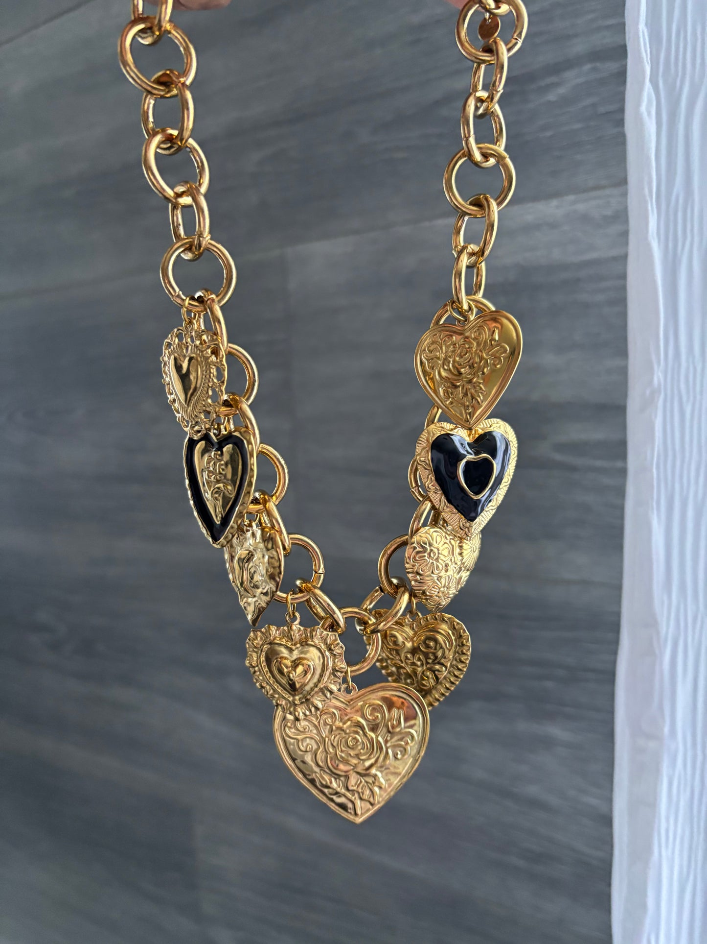 Collar corazón múltiple