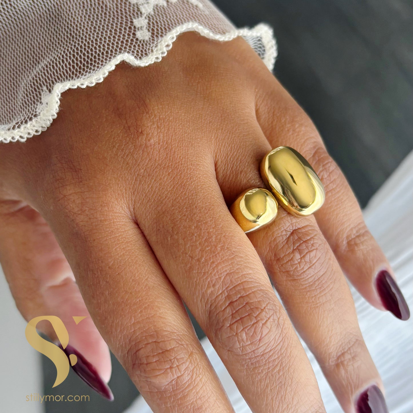 Anillo Doble Chunky 7-10