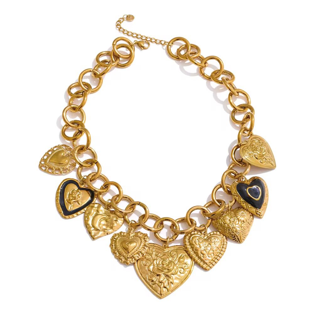 Collar corazón múltiple