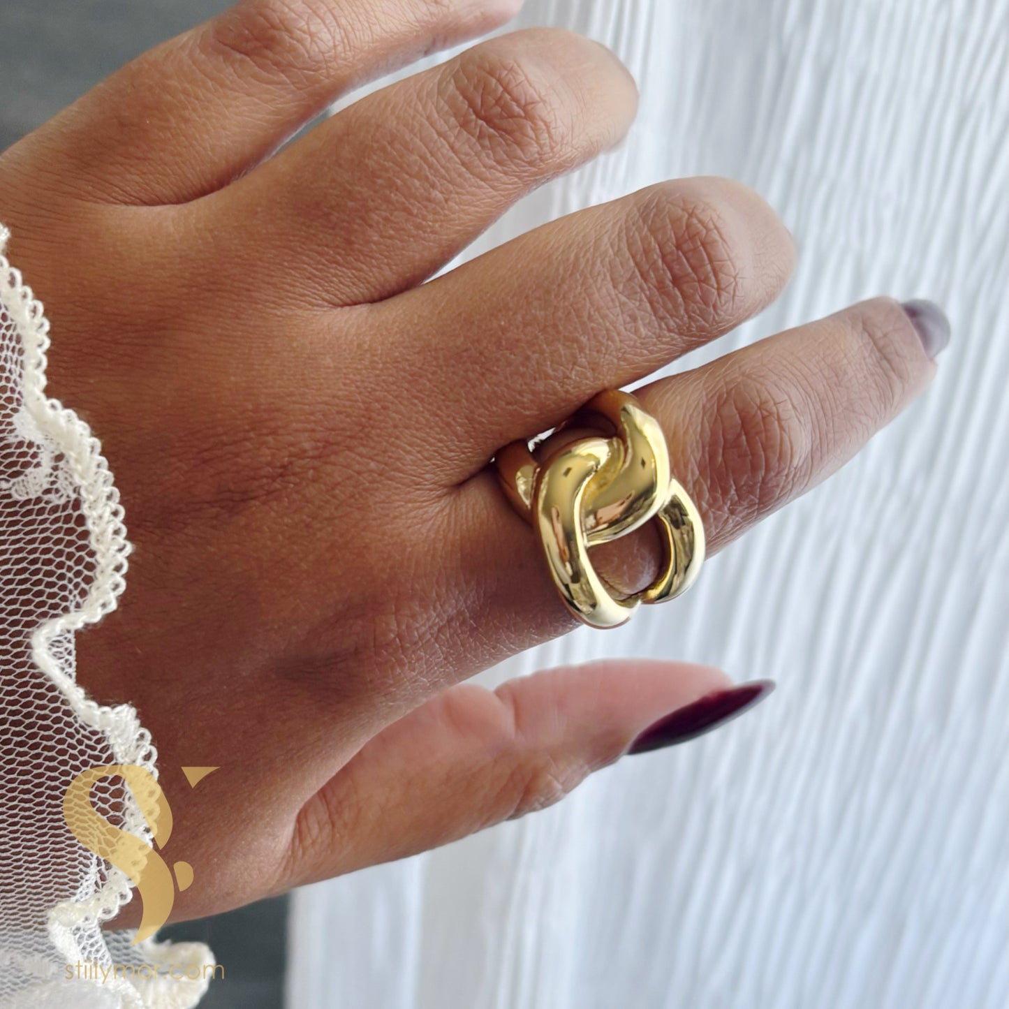 Anillo Chunky entrelazado 7-9