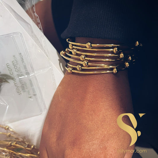 Set Bangle Balines dorado 7pcs