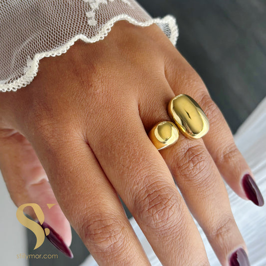 Anillo Doble Chunky 7-10