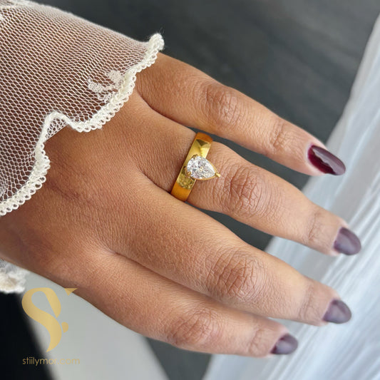 Solitario Ring Gota 7-8