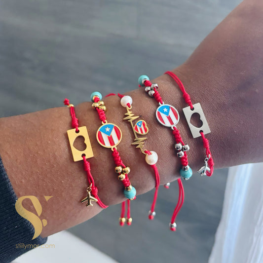 Pulsera hilo rojo ajustables PR