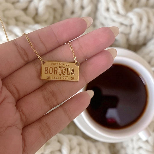 Collar tablilla boricua