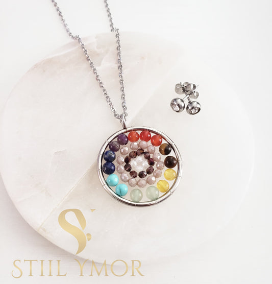 Silver Multi Set Handmade Necklace